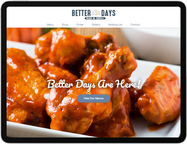 Better Days Bar & Grill Website