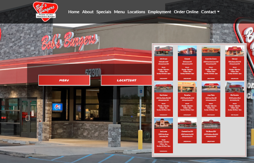 Bob's Burgers Website