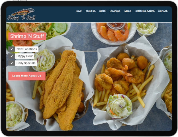 Shrimp 'N Stuff Website